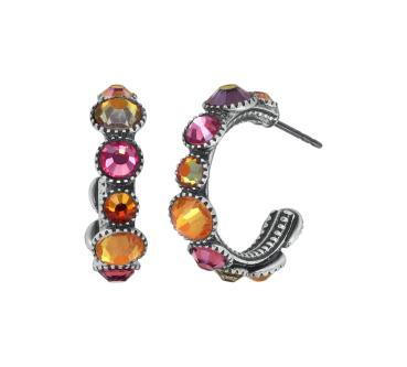 Coralline/ Orange - Water Cascade earrings - Konplott